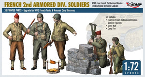 Mirage Hobby 720013 FRENCH 2nd ARMORED DIV. SOLDIERS WW2 Free French 2e Division Blindée (2nd Armored Division) Soldiers 1/72 – imagen 4