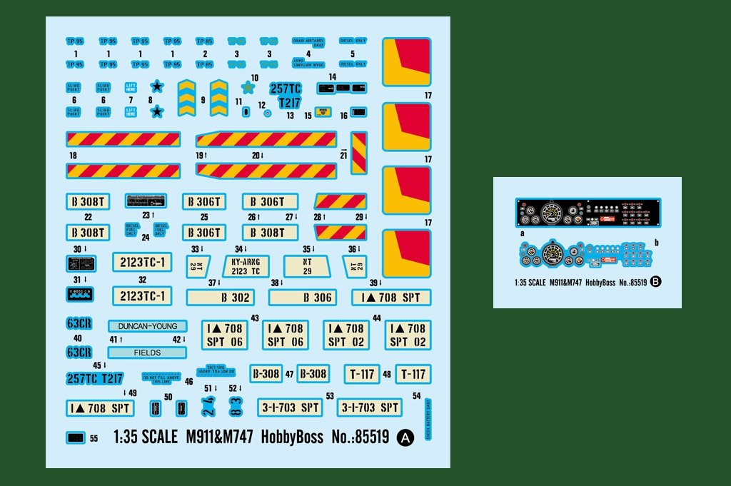 Hobby Boss 85519 M911 C-HET avec semi-remorque pour engins lourds m747 (1/35)  – image 5