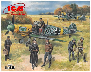 ICM 48803 German IIWW Fighter Messerschmitt Bf 109 F-2 with German Pilots 1/48