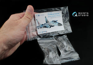 Quinta Studio QC72002 MiG-29 vacuformed clear canopy 2 pcs (for 7278, 7309 Zvezda kit) 1/72 – immagine 3
