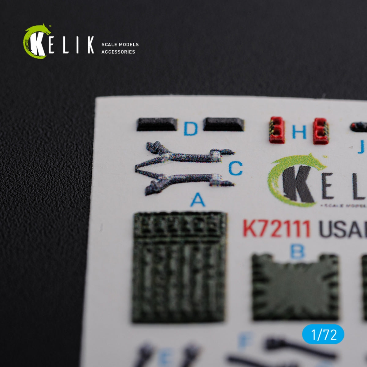 KELIK K72111 F-15E interior 3D decals for Academy kit 1/72 – imagen 11