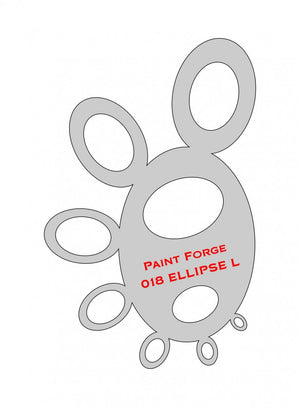Paint Forge PFST018L STENCIL - ELLIPSE