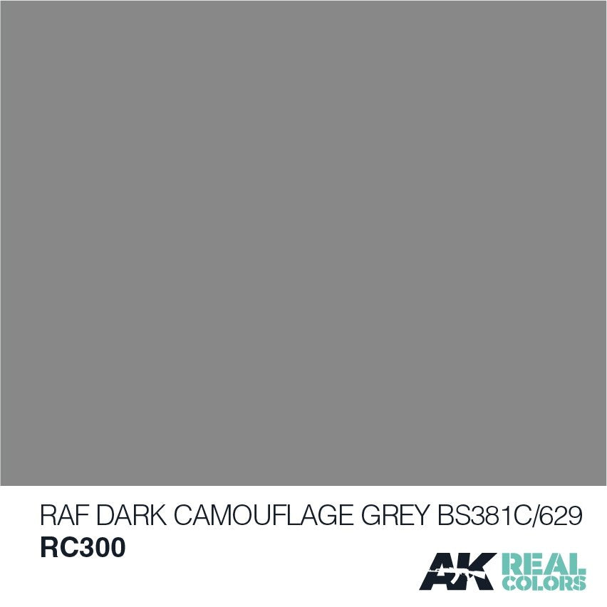 AK Interactive RC300 RAF DARK CAMOUFLAGE GREY BS381C/629 – 10ML – zdjęcie 2
