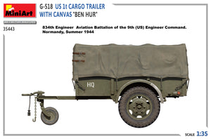 MiniArt 35443 G-518 US 1t CARGO TRAILER WITH CANVAS BEN HUR 1/35 – Bild 3