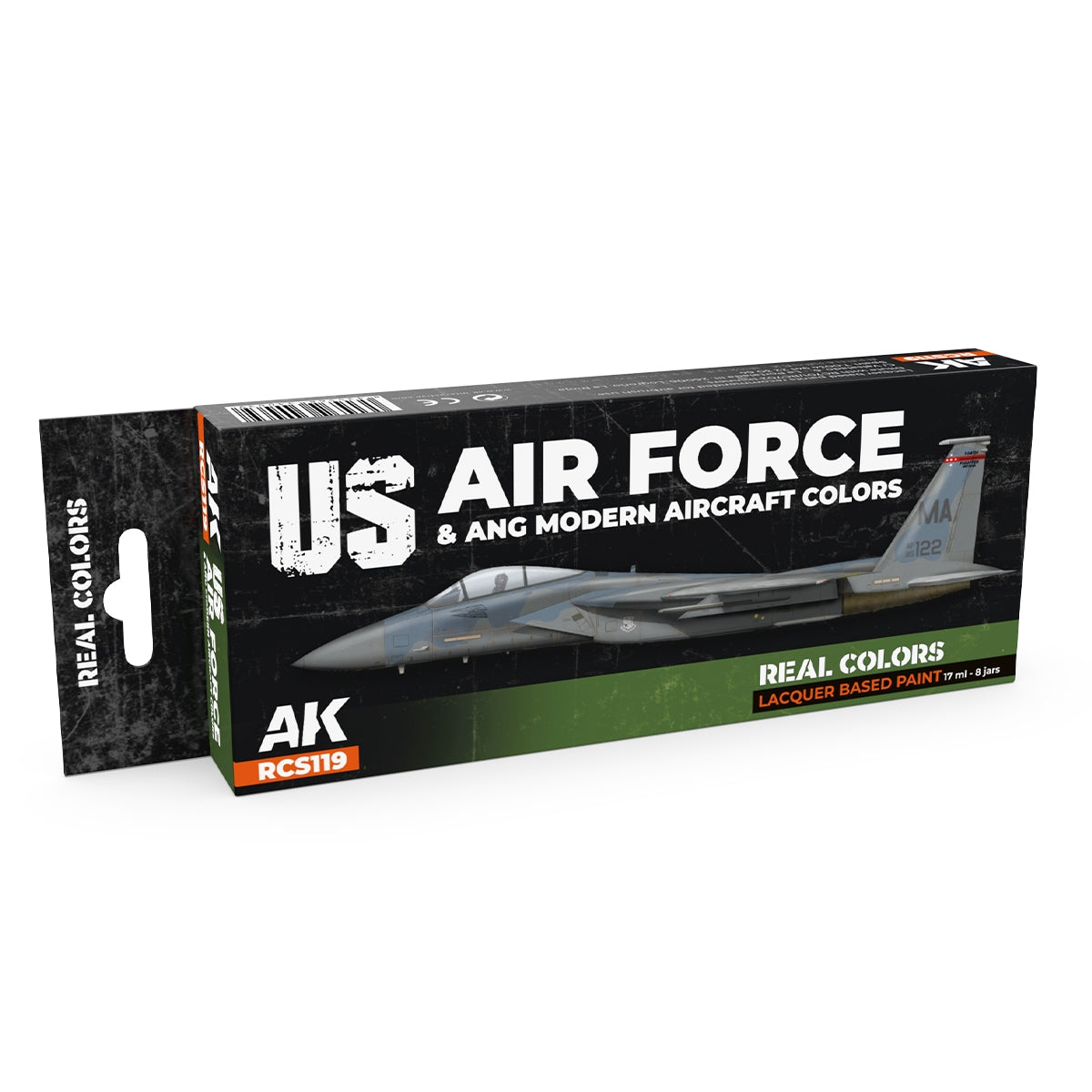 AK Interactive RCS119 Couleurs modernes des avions de l'US Air Force et de l'ANG 8x17ml