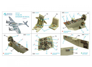 Quinta Studio QD72070 Me 410 3D-Printed &amp;amp; coloured Interior on decal paper (Italeri) 1/72 – Bild 2