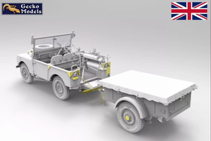 Gecko Models 35GM0076 Korean War British FV18001 Mk. 1 80in 4x4 Utility Vehicle (Early Production) w/10-cwt Bantam Trailer 1/35 – image 4