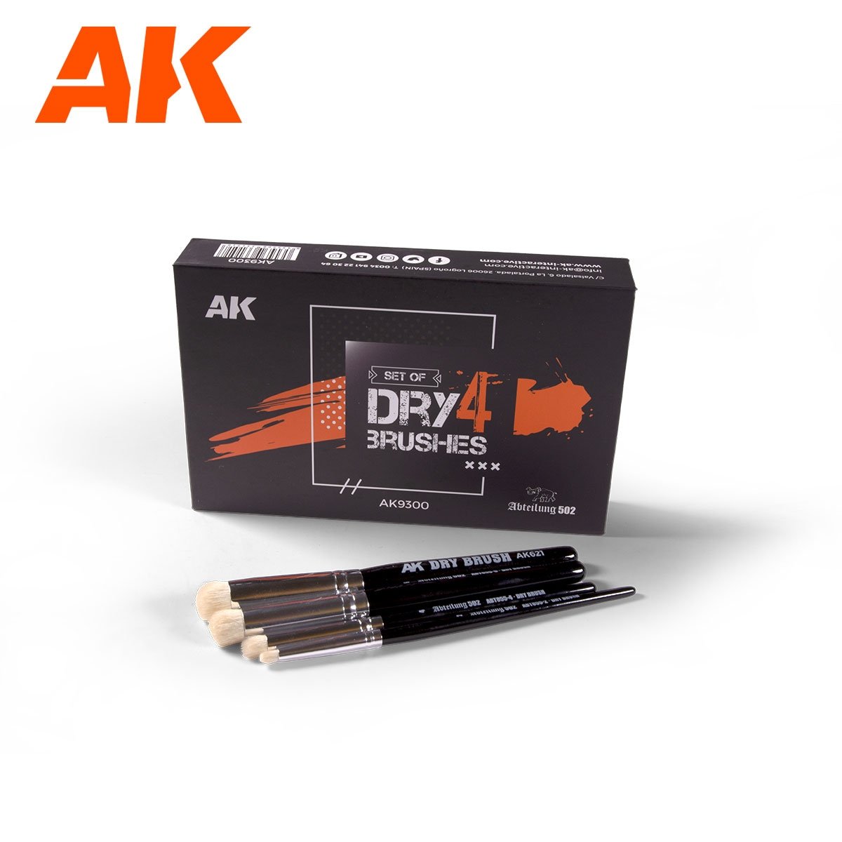 AK Interactive AK9300 DRY 4 BRUSHES SET – image 2