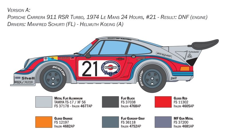 Italeri 3625 Porsche Carrera RSR Turbo 1/24 – immagine 4