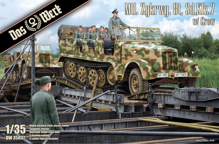 Das Werk DW35037 Mtl. Zgkrwg. 8t, Sd.Kfz. 7 avec équipage 1/35
