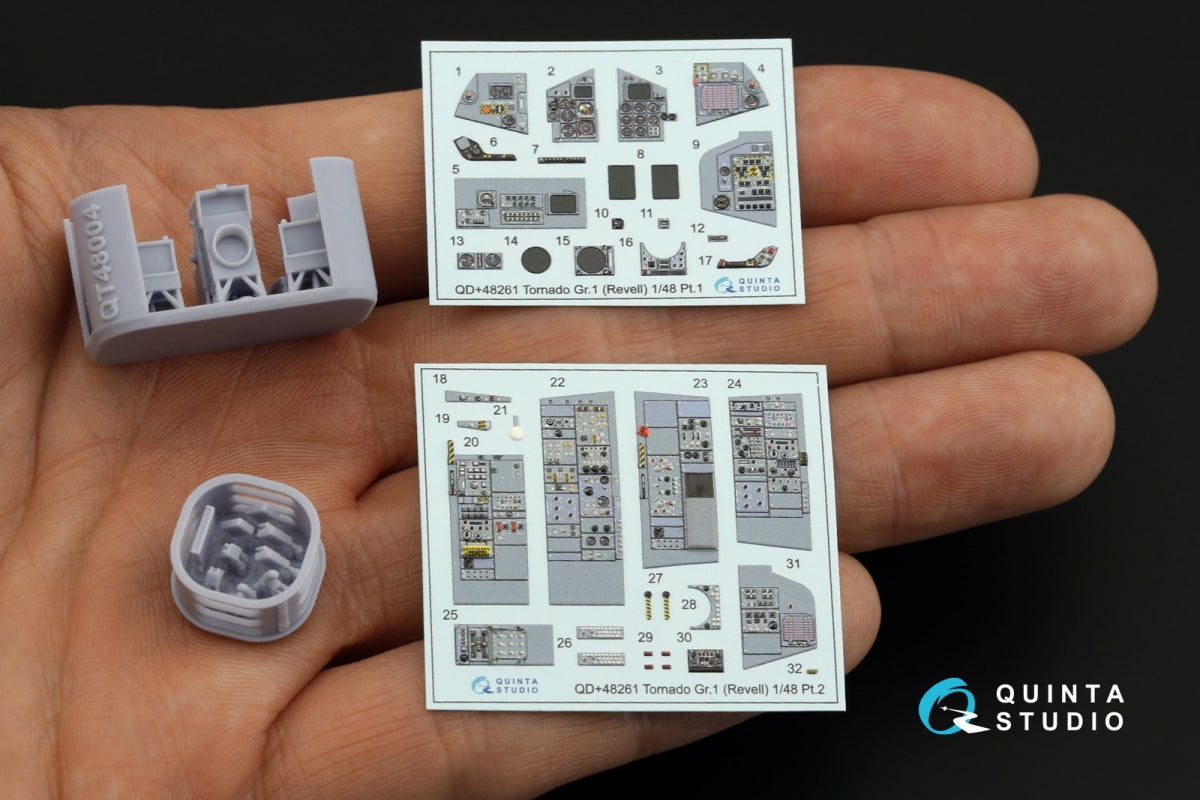 Quinta Studio QDS+48261 Tornado GR.1 3D-Printed coloured Interior on decal paper (Revell) (small version) (with 3D-printed resin parts) 1/48 – immagine 3
