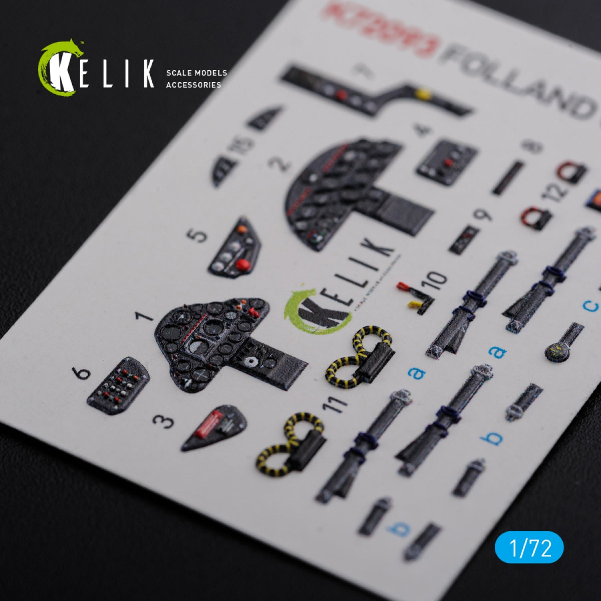 KELIK K72093 Folland Gnat T.1 interior 3D decals for Airfix kit 1/72 – immagine 5