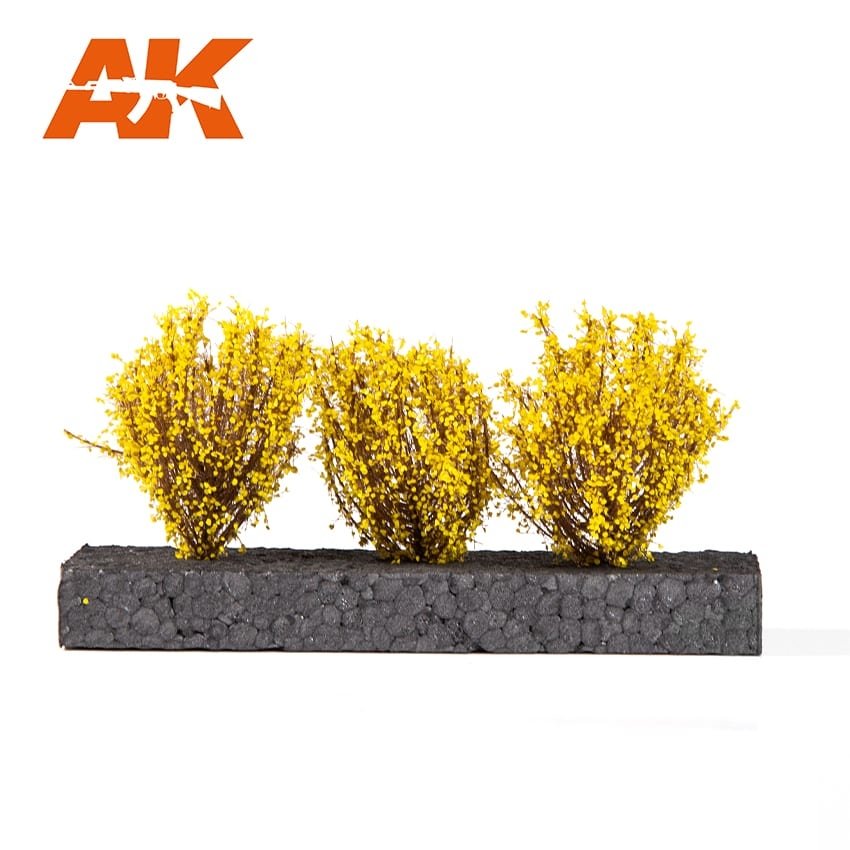 AK Interactive AK8218 LIGHT YELLOW BUSHES 4-6CM 1/35 – Bild 2