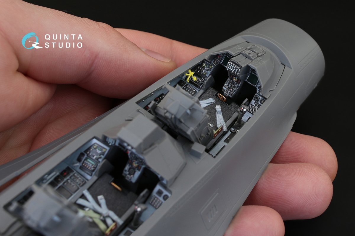 Quinta Studio QD32023 F-16D 3D-Printed &amp;amp; colored Interior on decal paper (for Academy kit) 1/32 – image 9