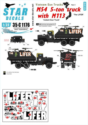 Star Decals 35-C1176 Camions armés du Vietnam 1/35