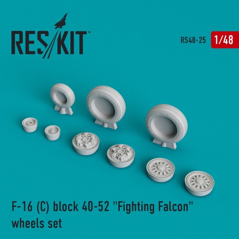 RESKIT RS48-0025 F-16 (C) block 40-52 "Fighting Falcon" resin wheels 1/48