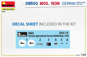 MiniArt 24001 GERMAN AGRICULTURAL TRACTOR D8500 MOD. 1938 1/24 – Bild 4