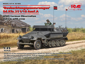 ICM 35105 Beobachtungspanzerwagen Sd.Kfz.251/18 Ausf.A WWII German Observation Vehicle with crew 1/35 – imagen 2