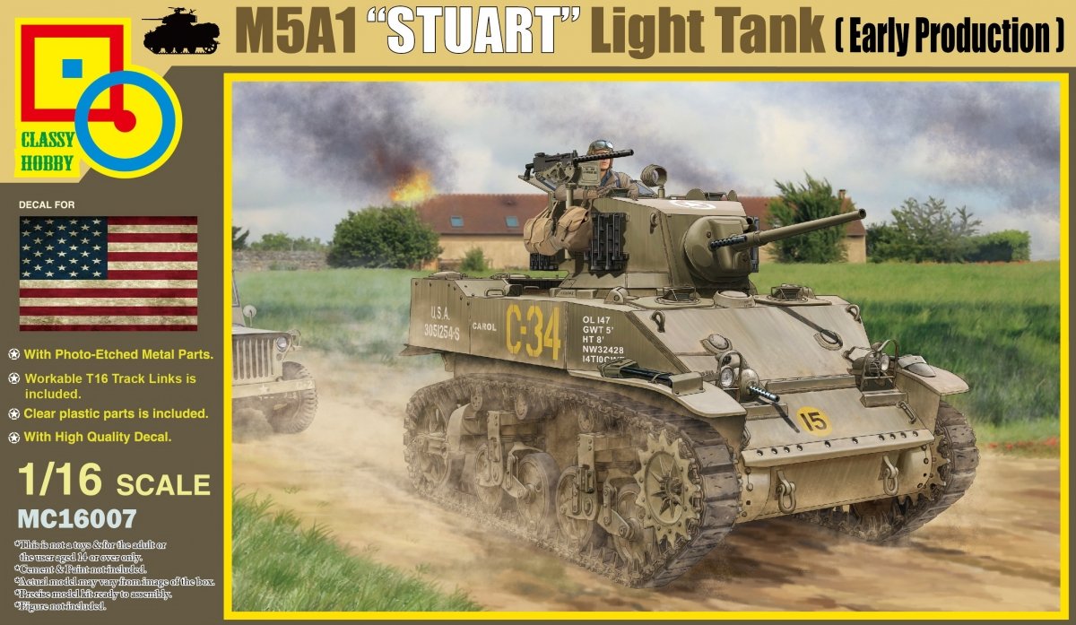 Classy Hobby MC16007 M5A1 "STUART" LIGHT TANK 1/16