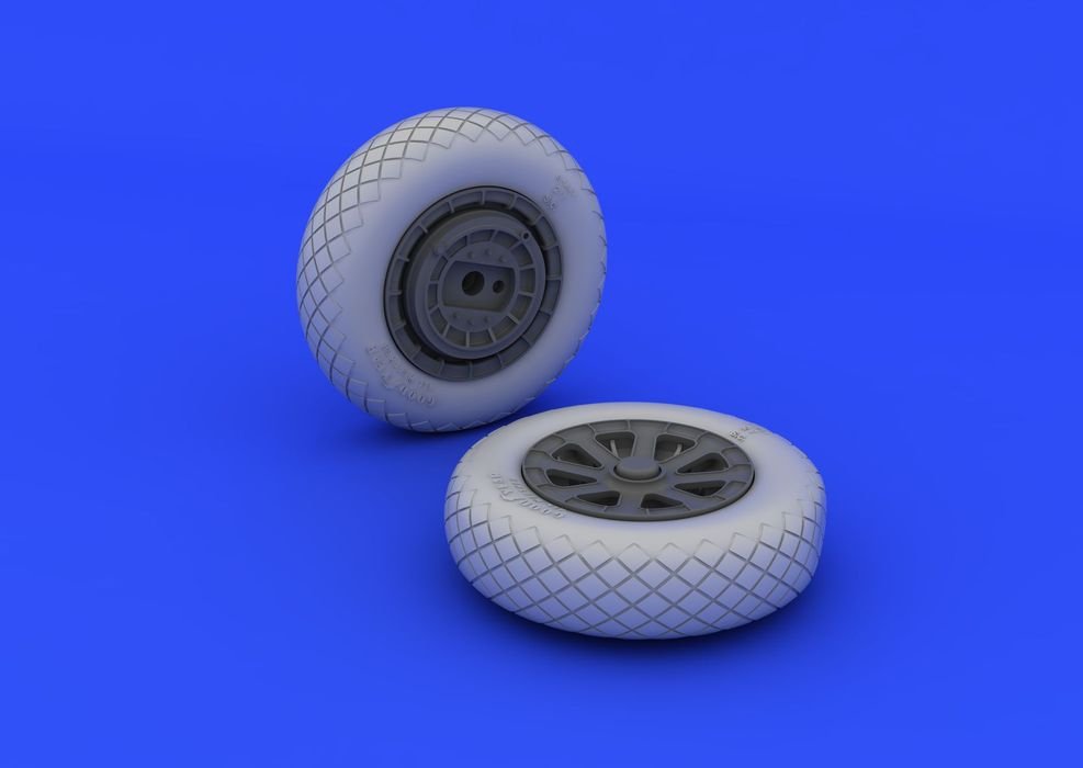 Eduard 632052 F4U-1 wheels diamond pattern 1/32 Tamiya – imagen 2