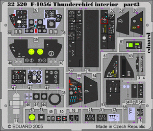 Eduard 32520 F-105G interior 1/32 TRUMPETER – immagine 3