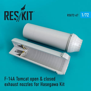 RESKIT RSU72-0067 F-14A Tomcat open &amp;amp; closed exhaust nozzles for Hasegawa 1/72