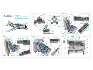 Quinta Studio QD48444 Fairey Gannet AS.1_AS.4 3D-Printed colored Interior on decal paper (Airfix) 1/48 – image 2