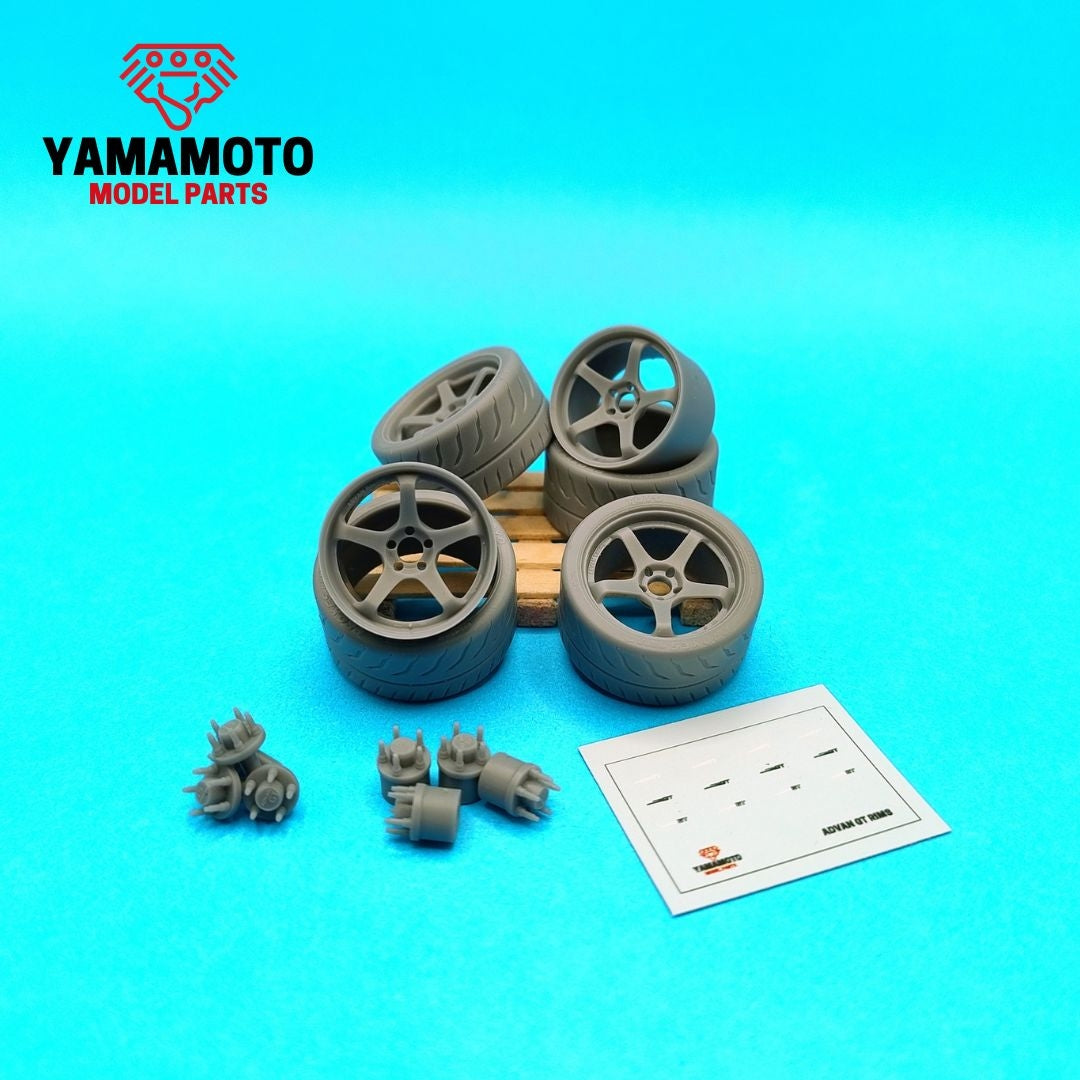 Yamamoto YMPRIM21 Advan Racing GT 4 18&amp;quot; + Tires 1/24 – image 2