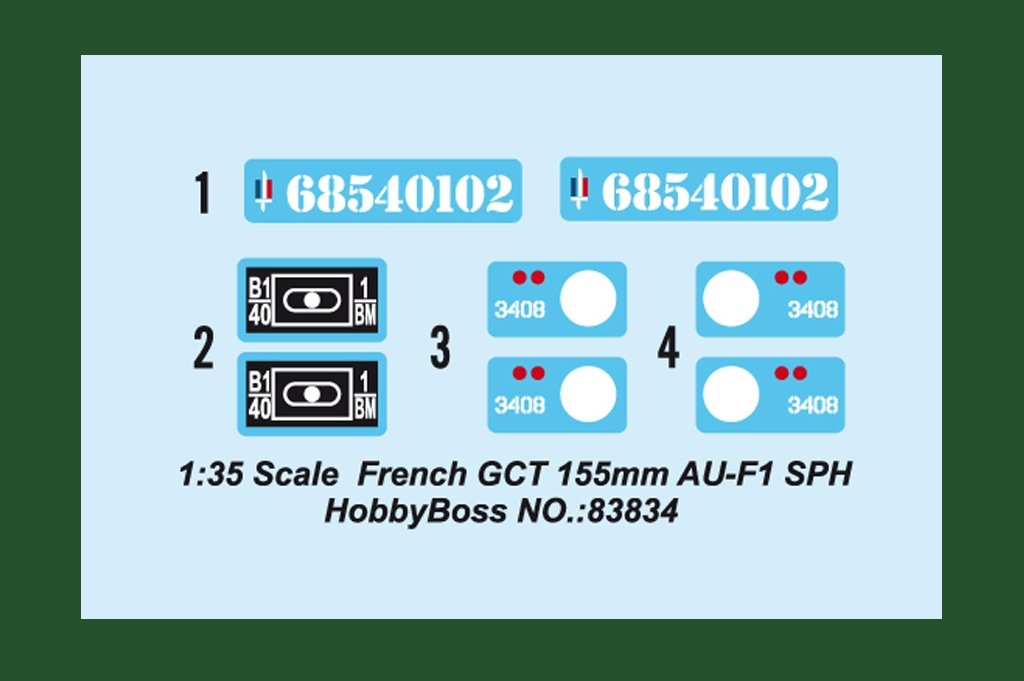 Hobby Boss 83834 French GCT 155mm AU-F1 SPH 1/35 – image 4