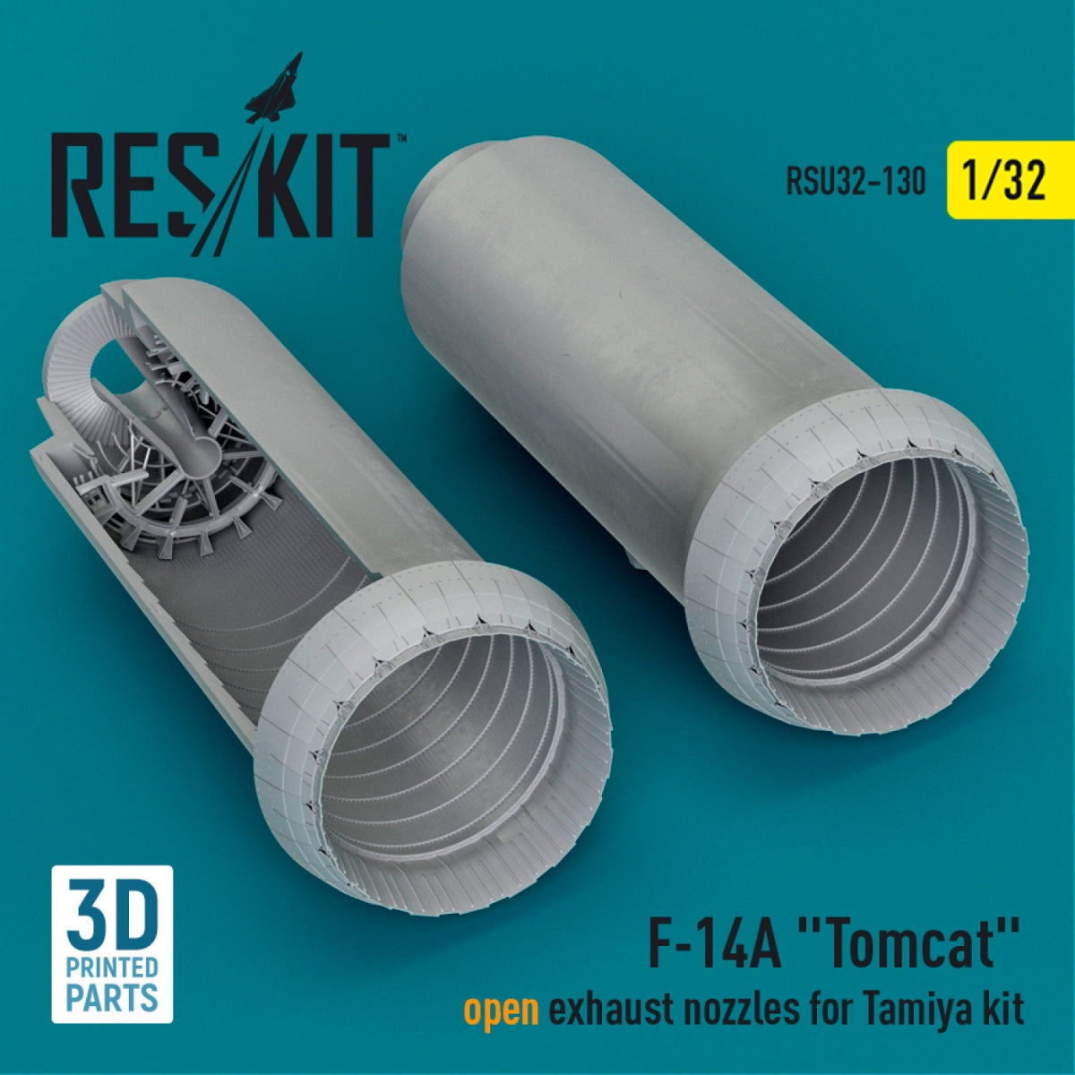 RESKIT RSU32-0130 Tuyères d&amp;#39;échappement ouvertes F-14A « Tomcat » pour maquette Tamiya (impression 3D) 1/32