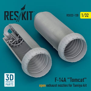 RESKIT RSU32-0130 Tuyères d&amp;#39;échappement ouvertes F-14A « Tomcat » pour maquette Tamiya (impression 3D) 1/32