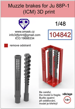 Omask 104842 Muzzle brakes for Ju88 P-1 1/48 – image 2