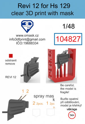 Omask 104827 Revi 12 for Hs 129 1/48 – Bild 2