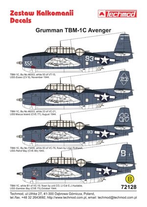 Techmod 72128 - Grumman TBM-1C Avenger 1/72 – imagen 2