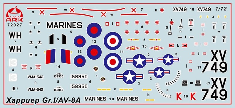 Ark Models 72027 Hawker Siddeley Harrier GR.1 British V/STOL attack aircraft 1/72 – immagine 2