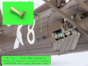 Master AM-32-120 PZL P.11c - kit de détails - canons, organes de visée et tuyère Venturi pour fusil wz. 33 (pour modèle IBG) 1/32 – image 5