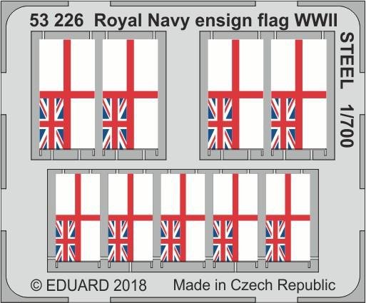 Eduard 53226 Pavillon de la Royal Navy, Seconde Guerre mondiale, acier, échelle 1/700