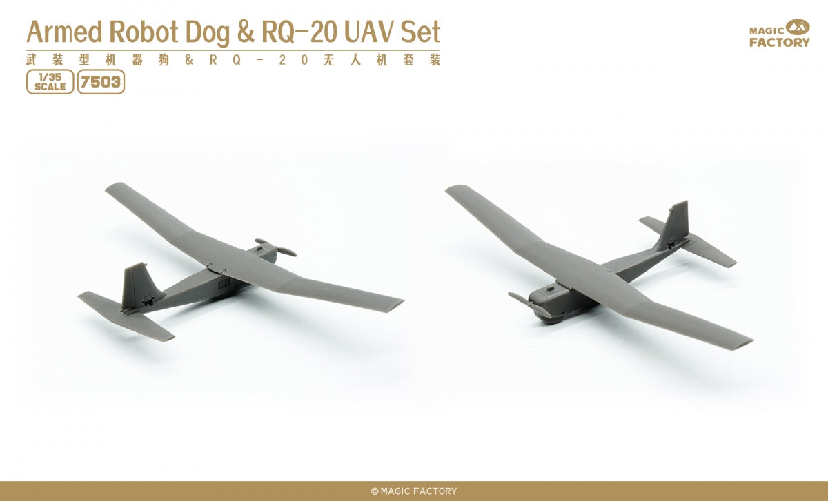 Magic Factory 7503 Armed Robot Dog RQ-20 UAV Set 1/48 – imagen 2