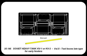 Aber 35195 Russian heavy tank KV-1, KV-2 - vol. 5 - additional set - tool boxes late type for early fenders 1/35 – image 3