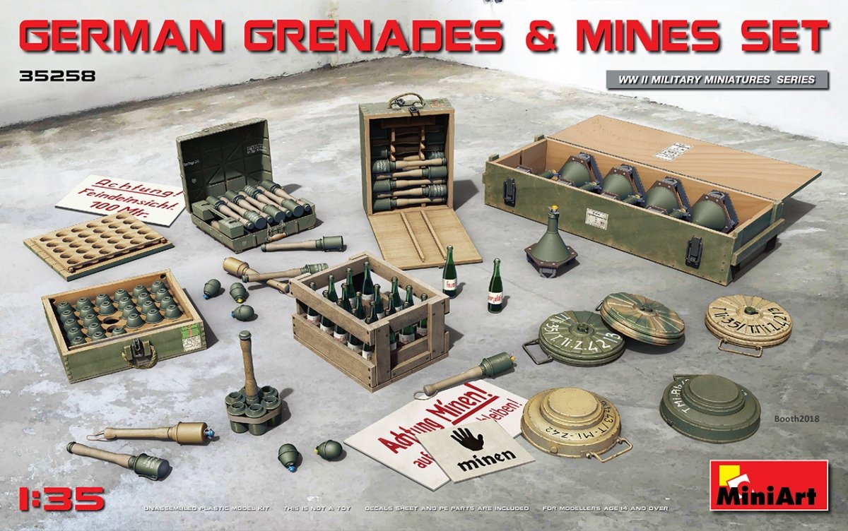 MiniArt 35258 GERMAN GRENADES & MINES SET 1/35