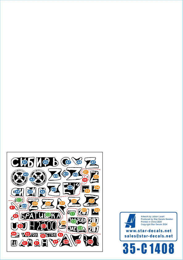 Star Decals 35-C1408 War in Ukraine # 16. The Wagner Group Coup in 2023. T-80BV and BTR-82A 1/35 – Bild 2