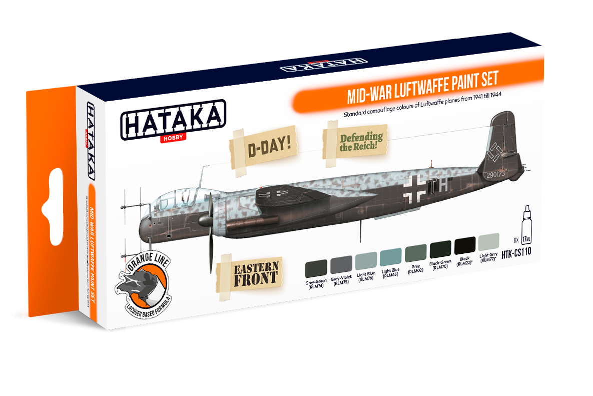 Hataka Hobby HTK-CS110 Mid-War Luftwaffe Paint Set (8x17ml) – imagen 2