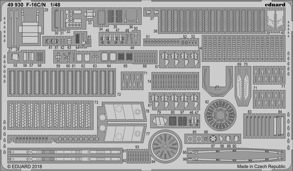 Eduard BIG49208 F-16C/ N 1/48 TAMIYA – zdjęcie 7