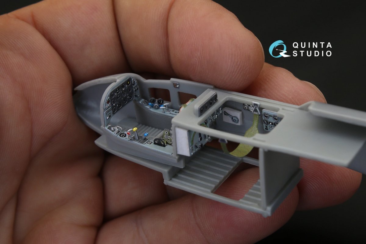 Intérieur imprimé en 3D et coloré sur papier décalcomanie pour le Yak-2/Yak-4 (modèle Quinta Studio QD48081, pour la maquette Mars Models) à l&amp;#39;échelle 1/48 – image 8