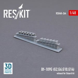 RESKIT RSU48-0264 BF-109G (G2,G6,G10,G14) EXHAUST FOR EDUARD KIT (3D PRINTED) 1/48 – immagine 2