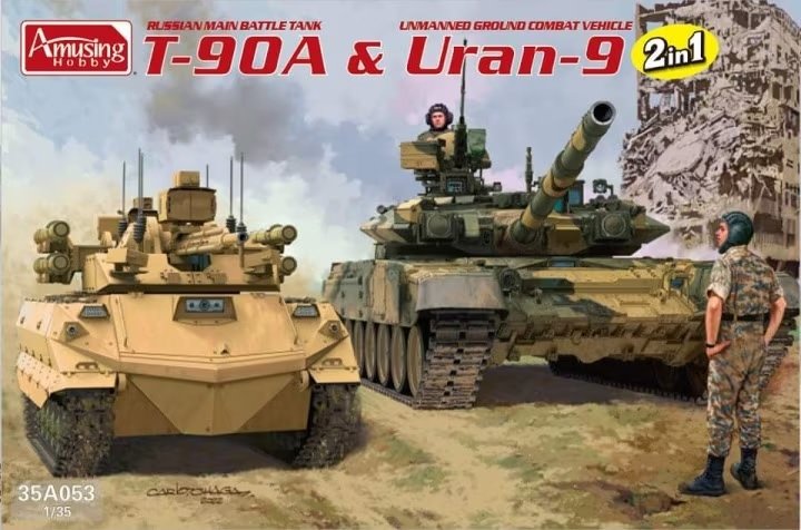 Amusing Hobby 35A053 Russian Main Battle Tank T-90A &amp;amp; Uran-9 1/35