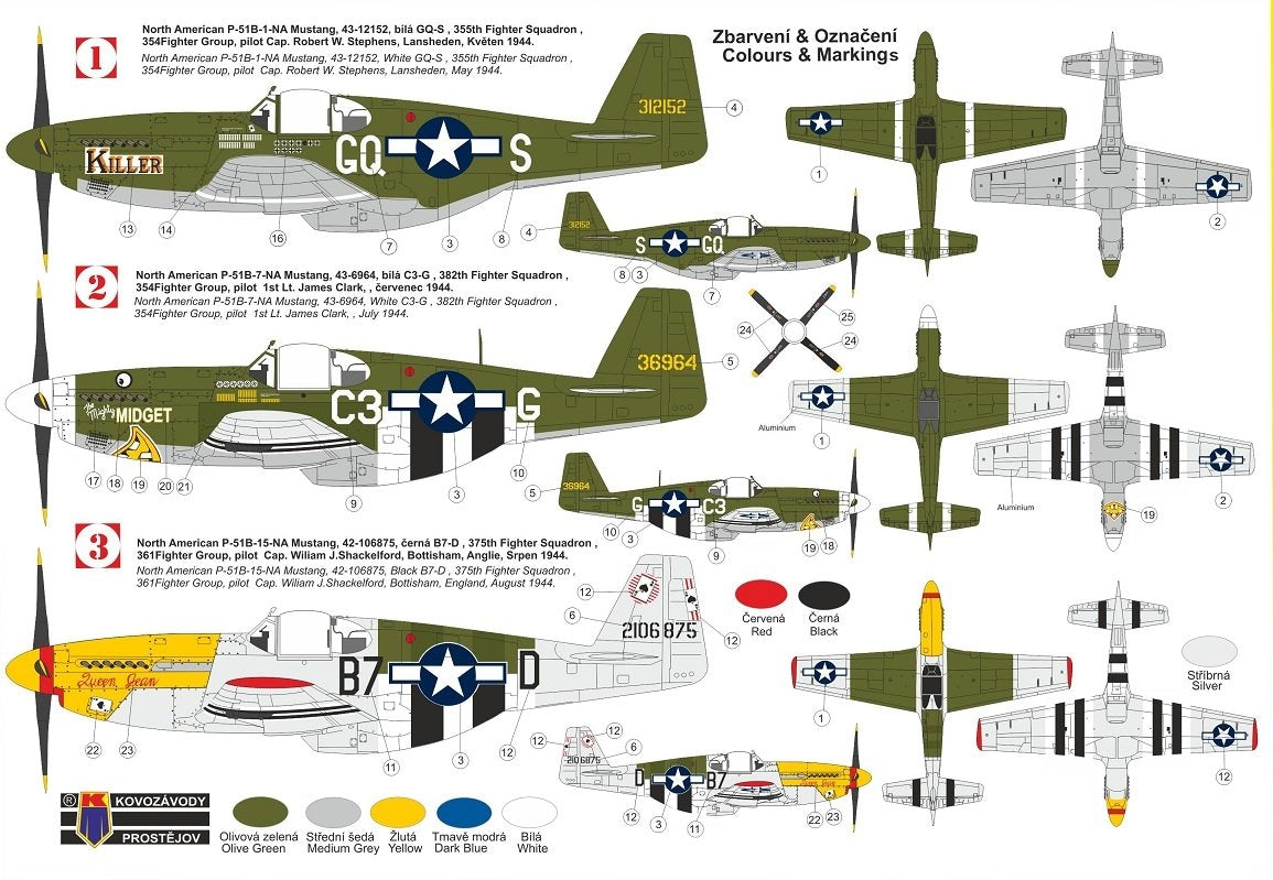 Kovozavody Prostejov KPM0247 P-51B „Mustang“ Malcolm“ 1/72 – Bild 2