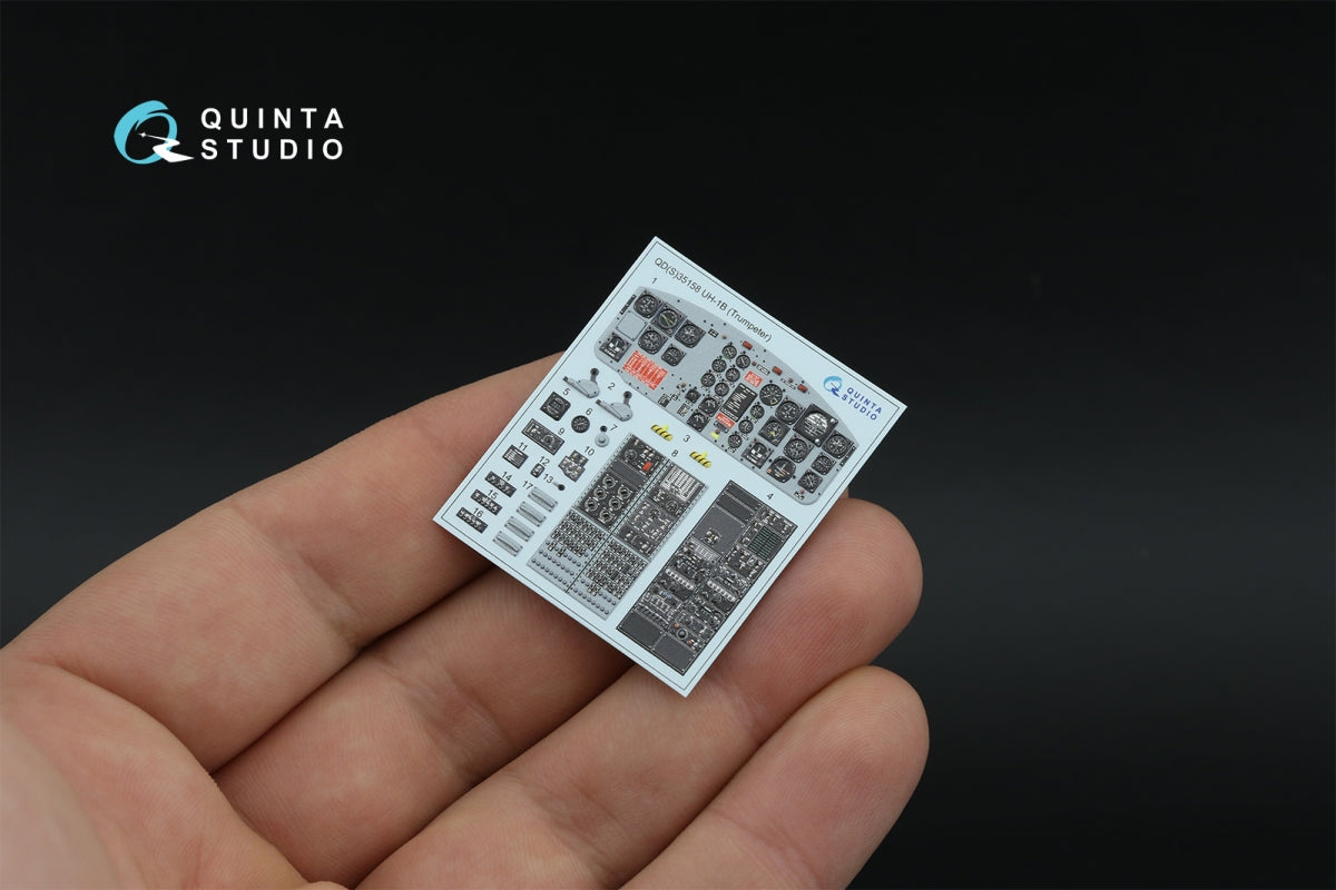 Quinta Studio QD35158 UH-1B 3D-Printed &amp;amp; colored Interior on decal paper (Trumpeter) 1/35 – image 5