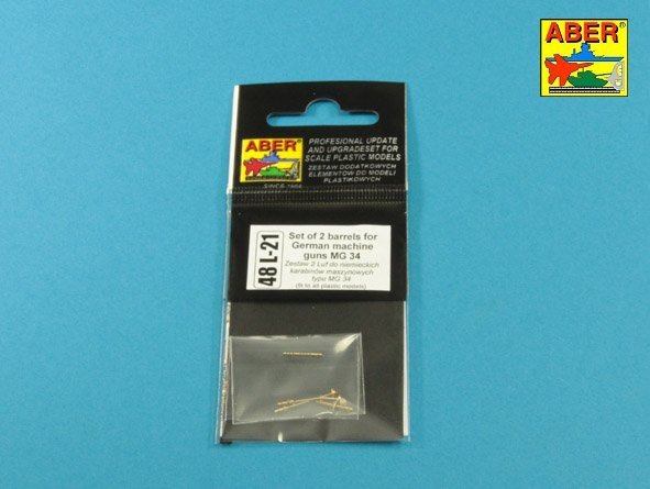 Aber 48L-21 Set of 2 barrels for German machine guns MG34 1/48 – immagine 8