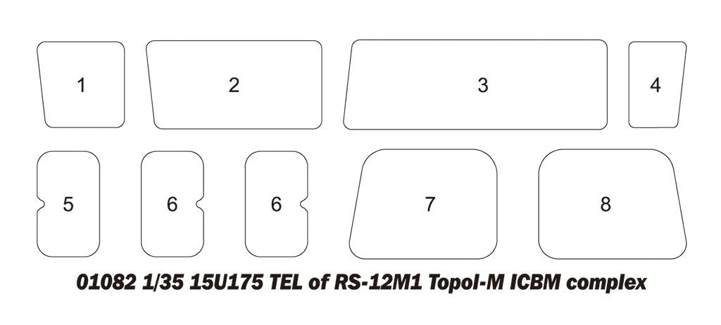 Trumpeter 01082 15U175 TEL of RS-12M1 Topol-M ICBM complex 1/35 – immagine 28